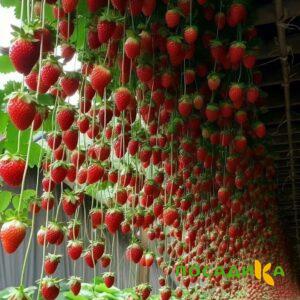 Клубника ампельная Анастасия купить по цене от 370р. в интернет-магазине «Посадика» с доставкой почтой в в Ак-Довураке и по всей России – [изображение №1].
